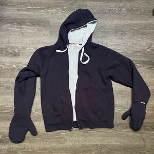 Navy Blue Hoodie with Mittens Feejays